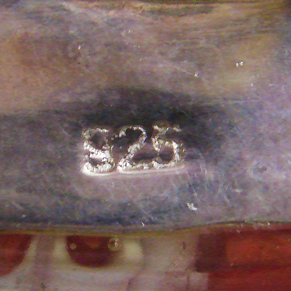 (r1246)Anillo de plata 925 tipo Murano